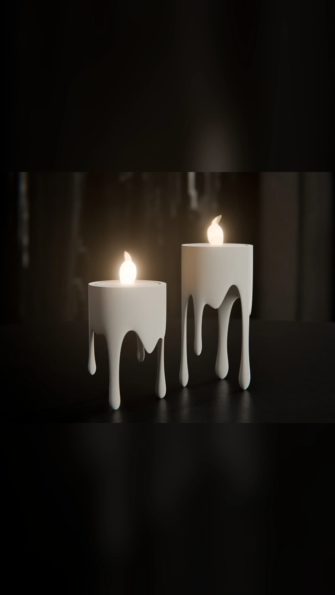 Dripping floating candle with LED tea lights