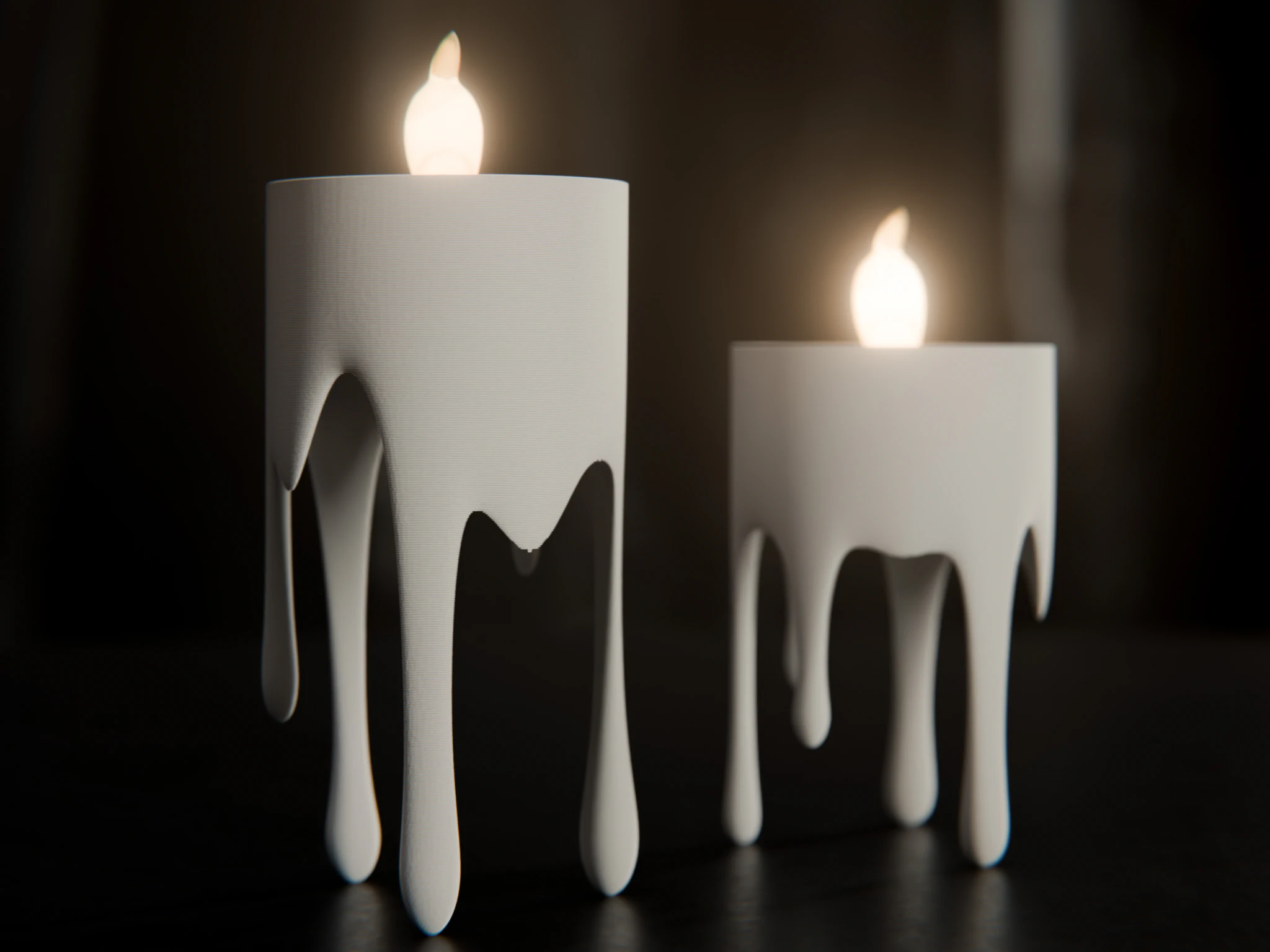 Dripping floating candle with LED tea lights