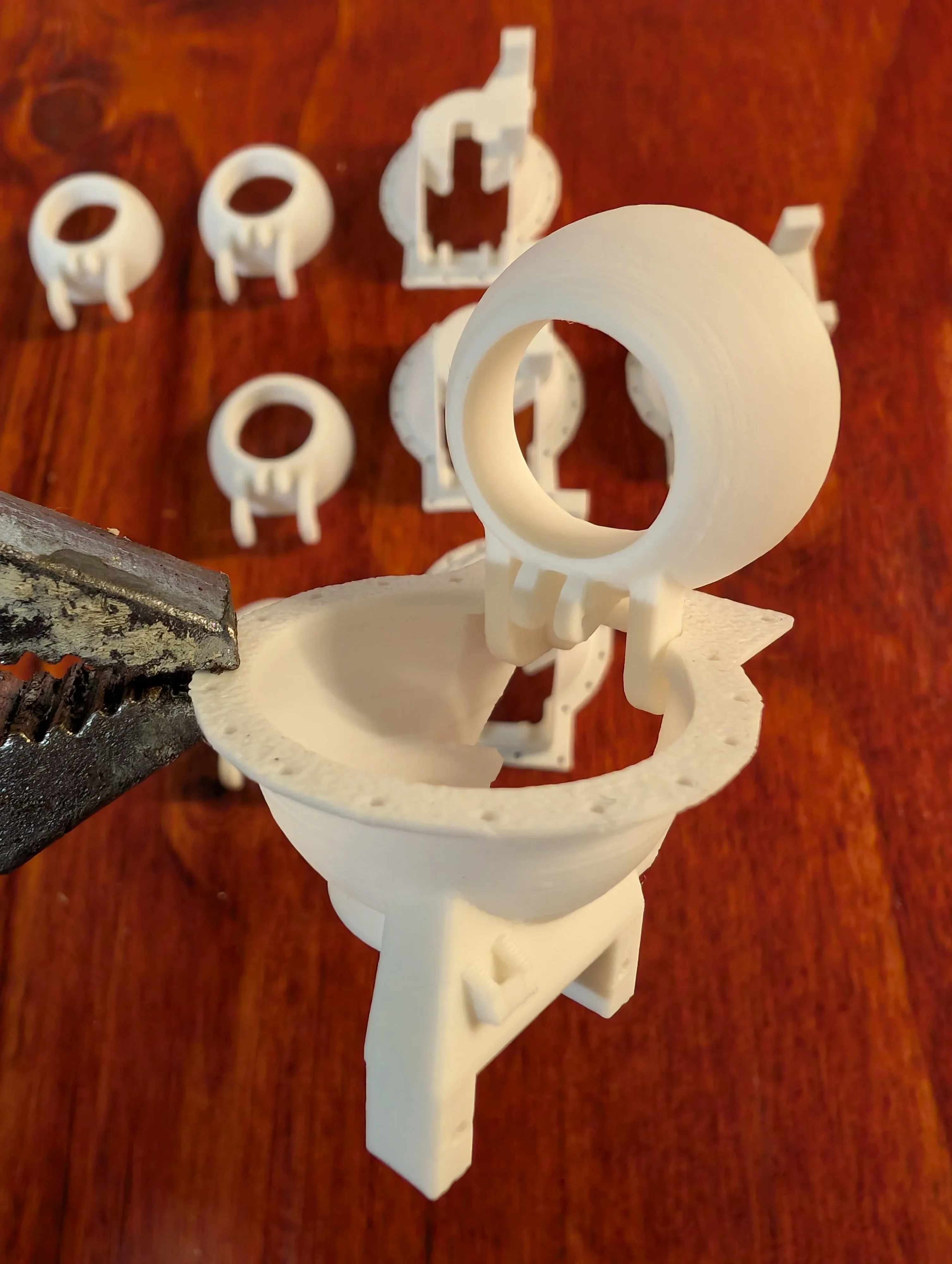 Close-up of the RC landing light ring and printed housing
